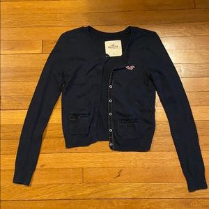 Navy Hollister cardigan